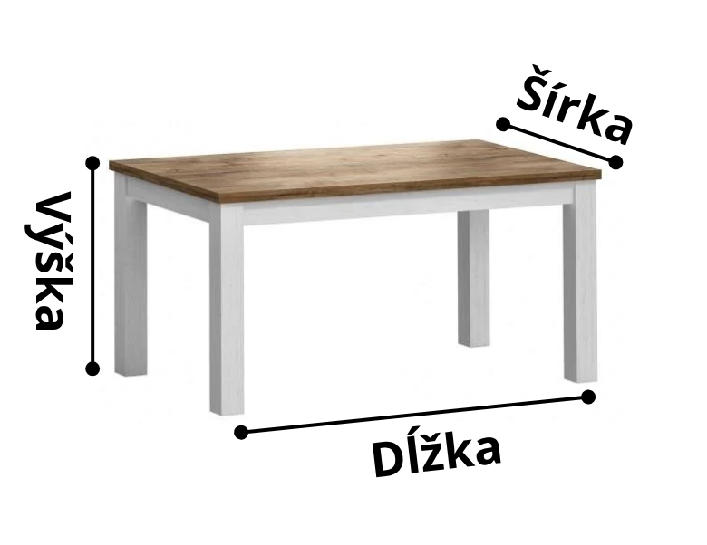 Rozmery jedálenského stola. Šírka, výška a dĺžka stola do jedálne, kuchyne